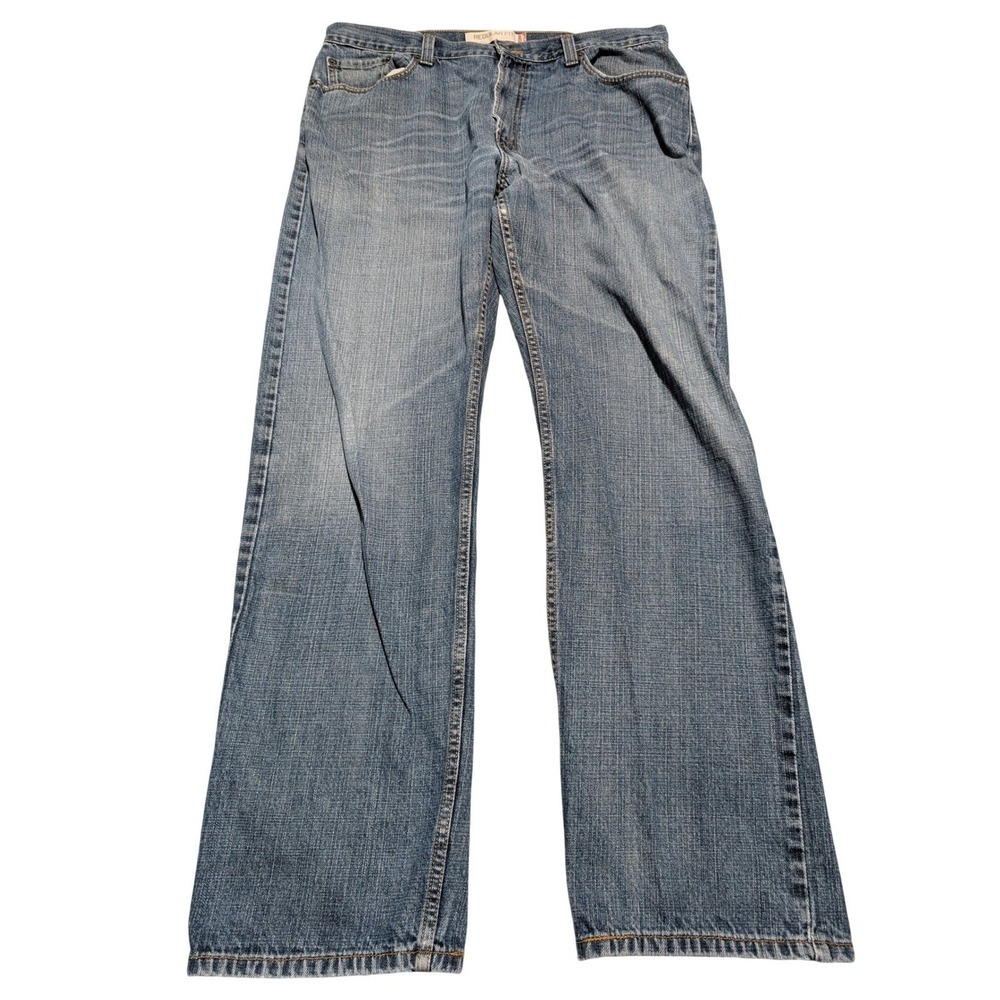 Levis 505 Regular Fit Jeans Mens 38x34 Blue Straight Leg Denim Medium Wash Pants